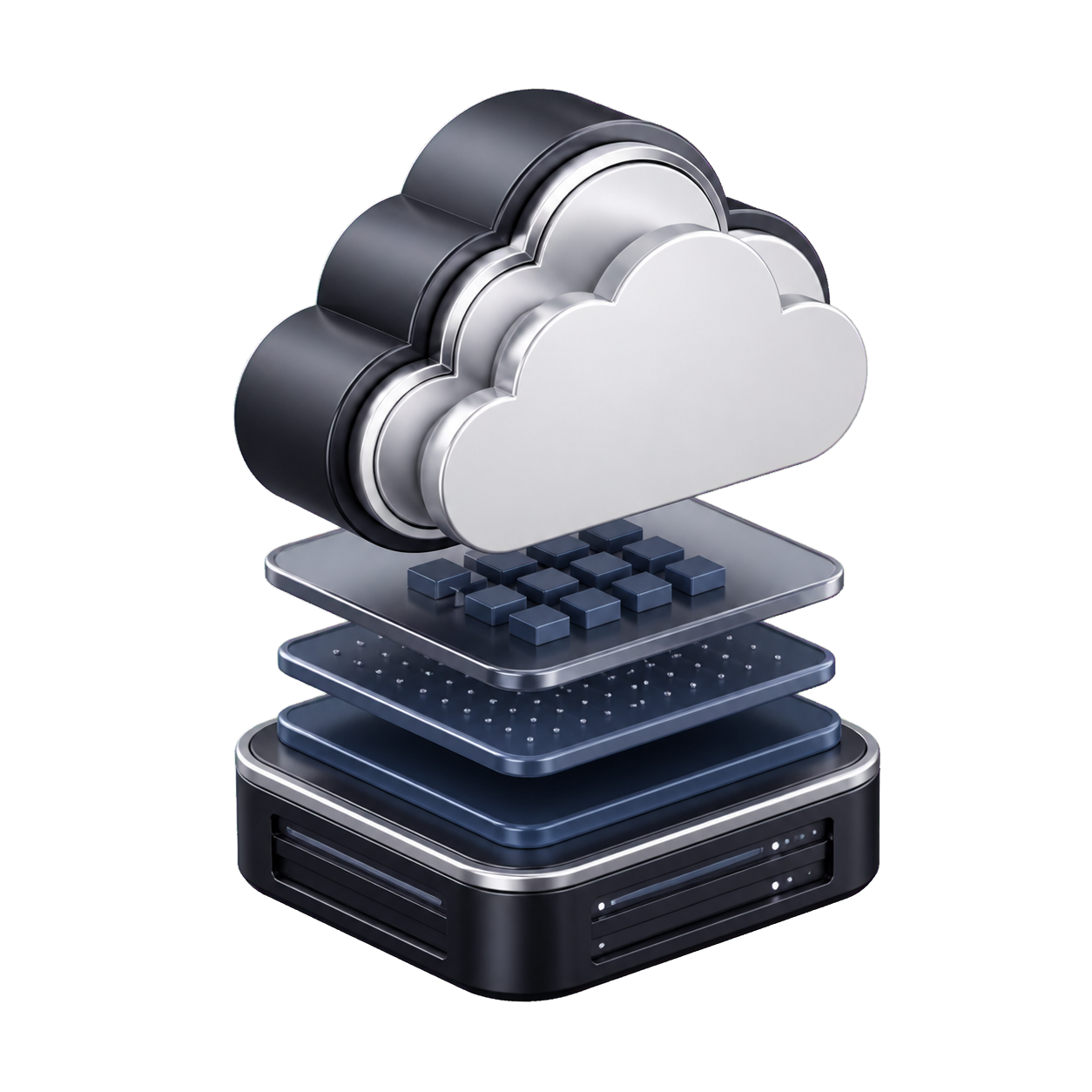 3D cloud and virtualization model